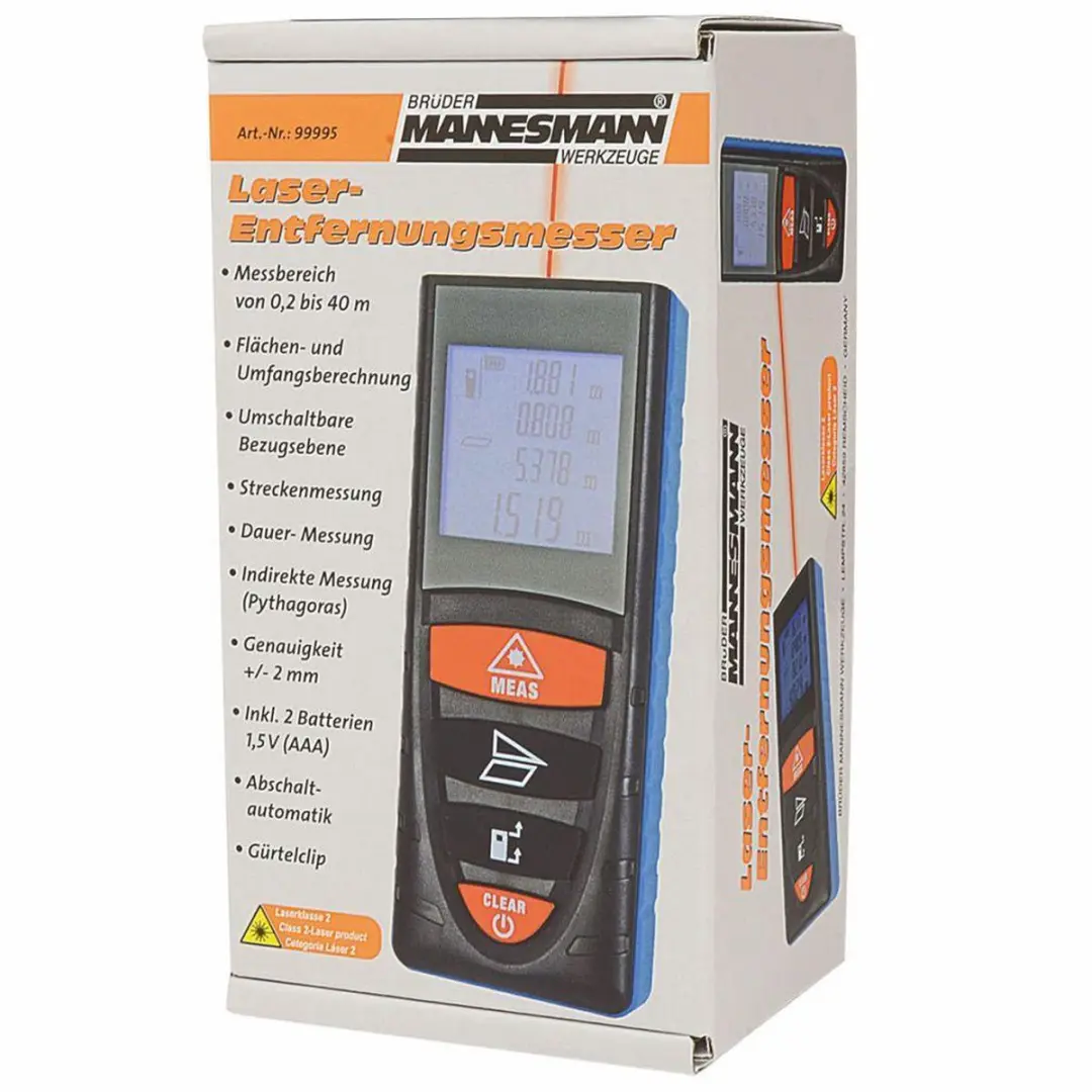 Brüder Mannesmann 420070 Laserafstandsmeter 40m