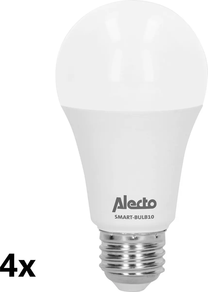 Alecto SMART-BULB10 Smart LED Lamp - RGBW 6W - 4 Stuks