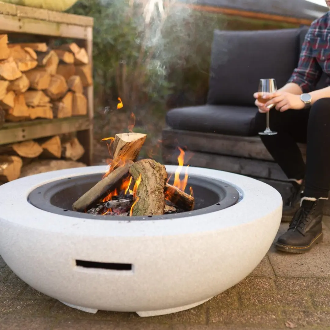 Esschert Design Vuurschaal MGO L 90cm - Zwart - afbeelding 6 van 6