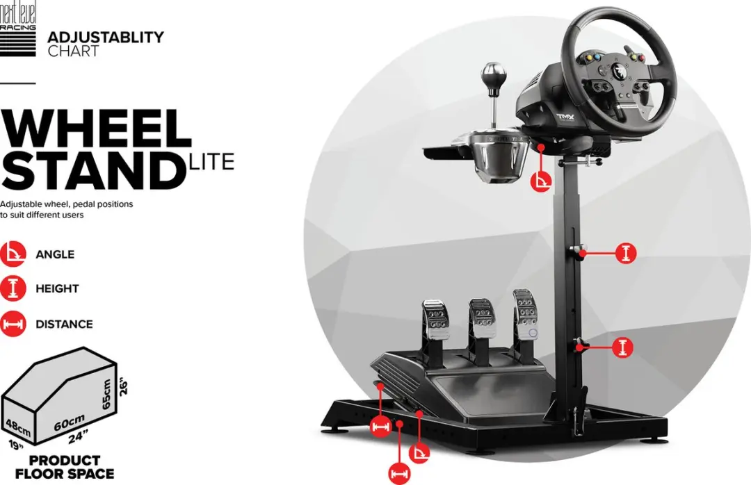 Next Level Racing Wheel Stand Lite NLR-S007 - Zwart