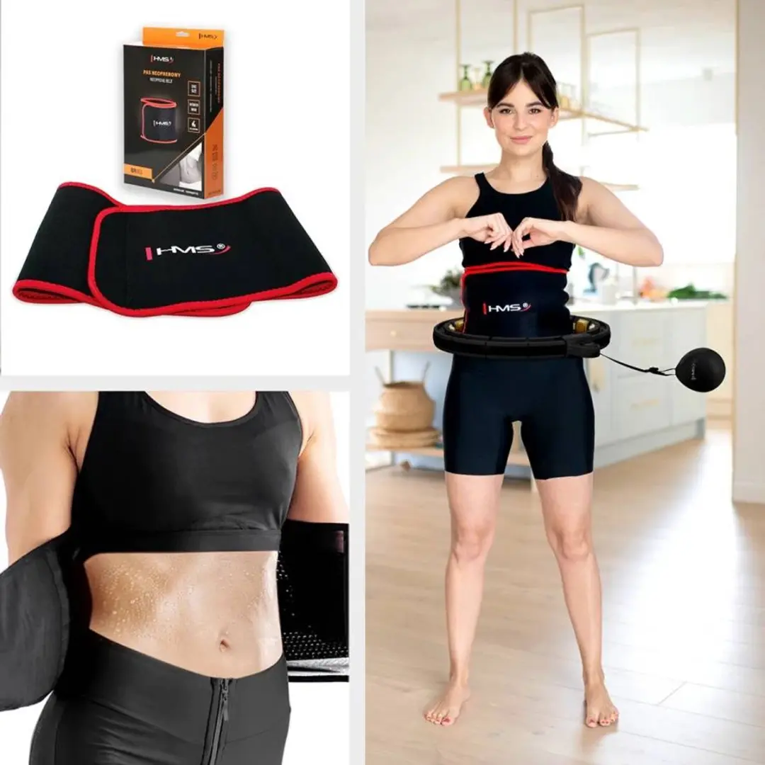 HMS Fitness Hoelahoep Plus Size 30cm - Magneten - Zwart/Goud