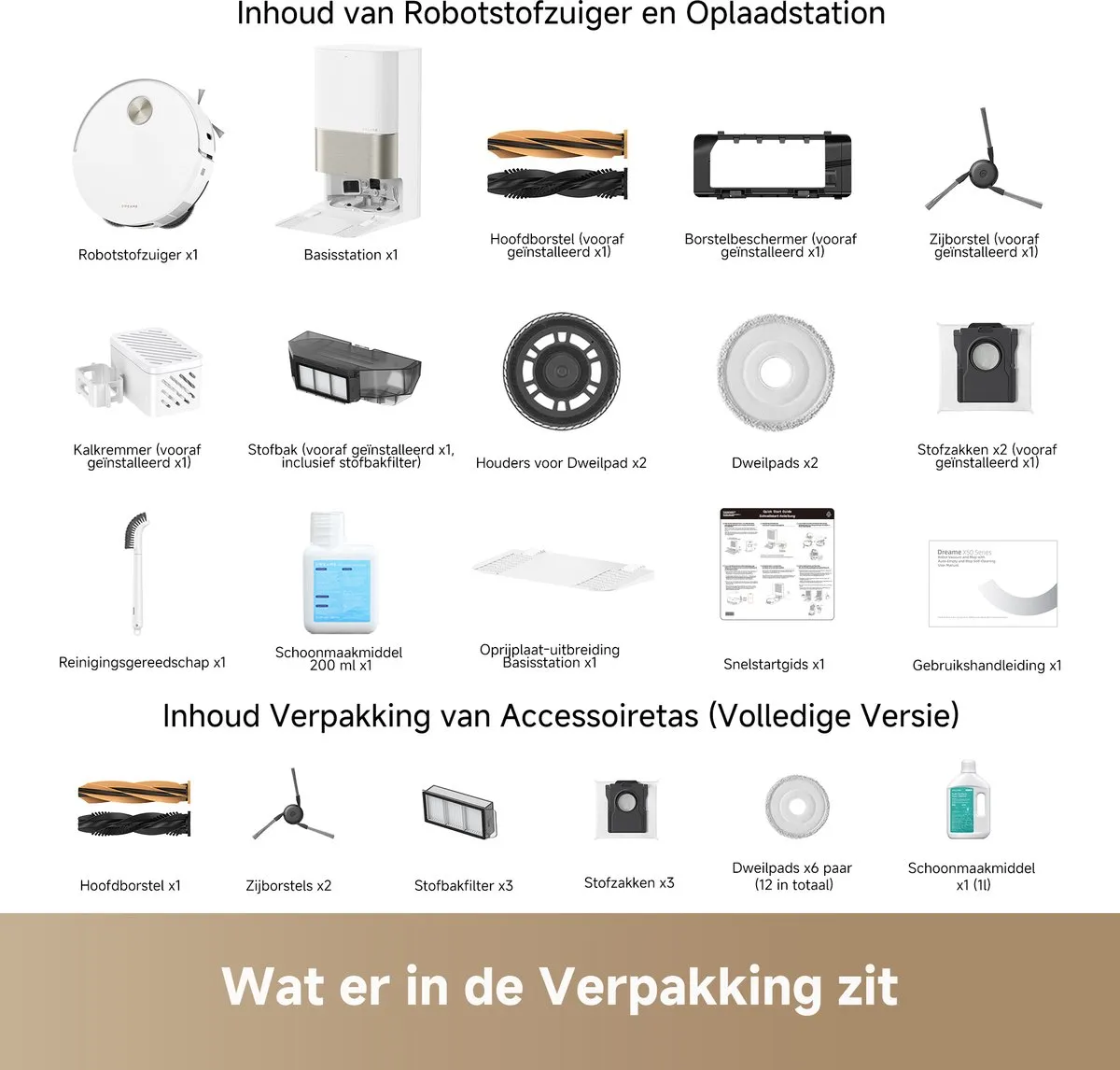 Dreame X50 Ultra Complete Robotstofzuiger - 19.000 Airwatts - Wit