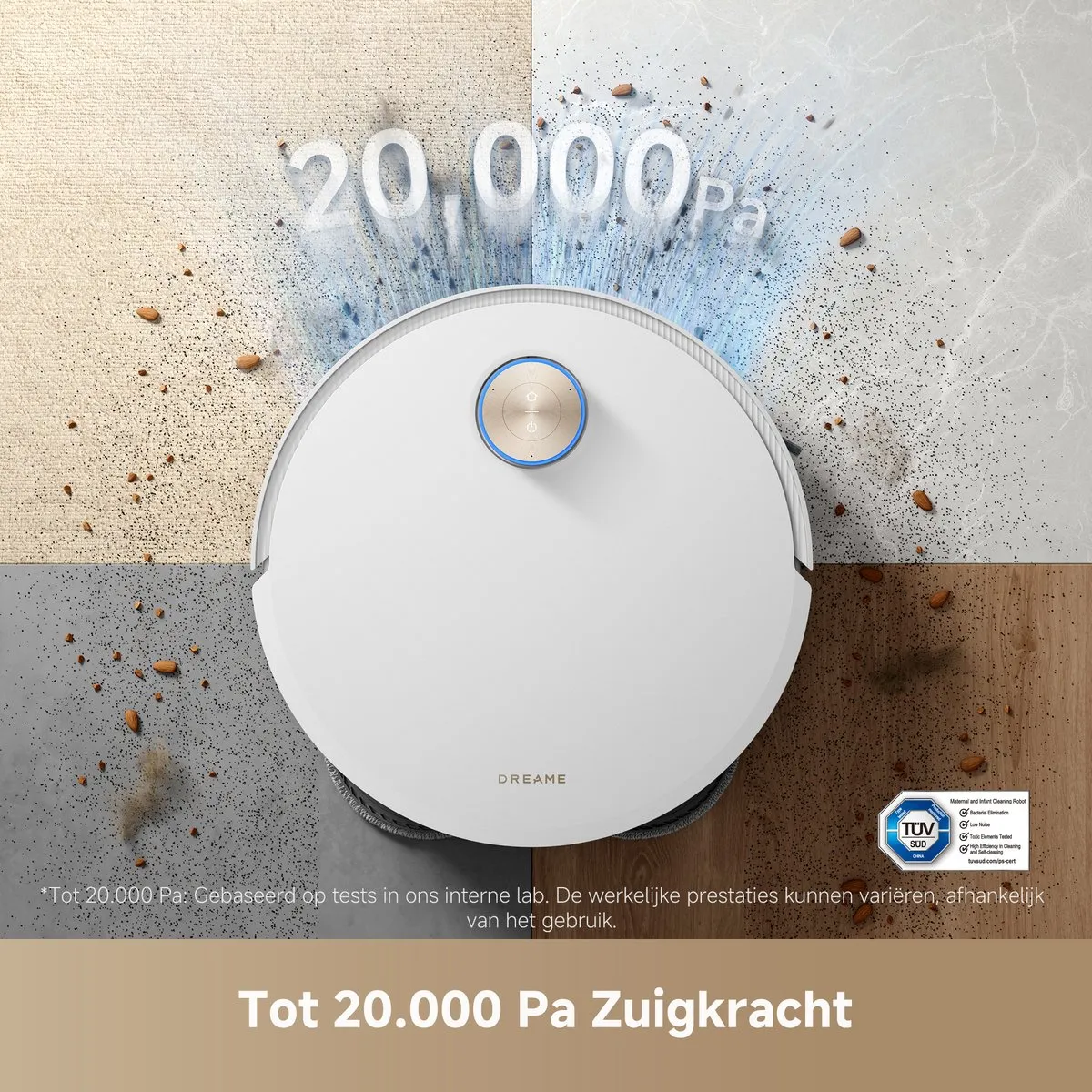 Dreame X50 Ultra Complete Robotstofzuiger - 19.000 Airwatts - Wit