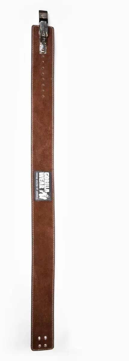 Gorilla Wear Leren Lever Lifting Belt 4 Inch - Bruin