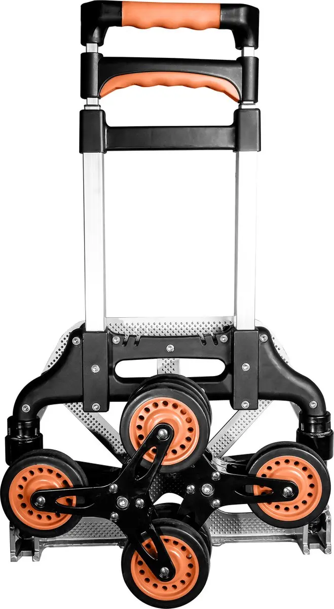 Brüder Mannesmann M00946 Trappensteekwagen - 80 kg - Zwart/ Oranje