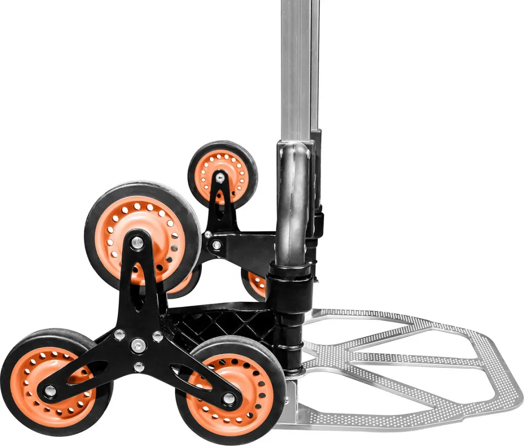 Brüder Mannesmann M00946 Trappensteekwagen - 80 kg - Zwart/ Oranje