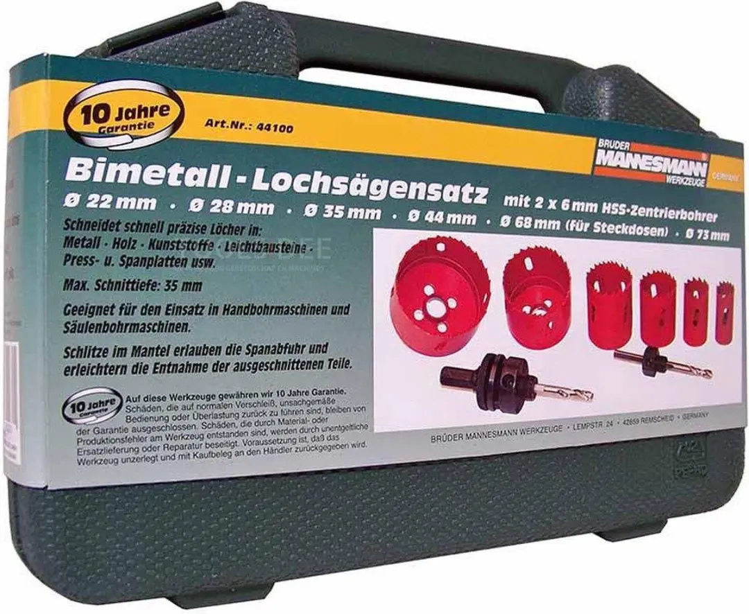 Brüder Mannesmann HSS Gatenzaagset 8-delig - 73mm
