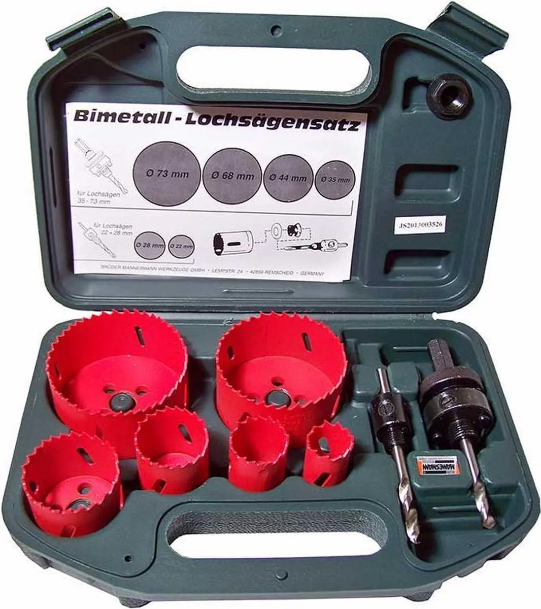 Brüder Mannesmann HSS Gatenzaagset 8-delig - 73mm