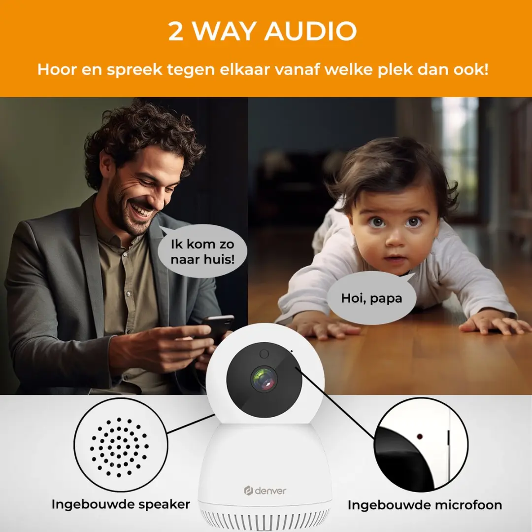 Denver IIC215MK2 Beveiligingscamera - Full HD 1080P - Wit - afbeelding 6 van 6