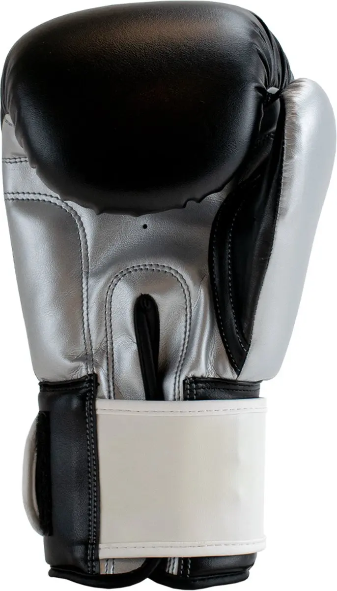 Super Pro Combat Gear Rebel Bokshandschoenen 12oz - Zwart/Grijs/Wit