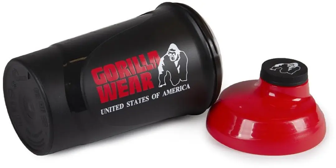 Gorilla Wear Wave Shake Beker 600ml - Rood/Zwart