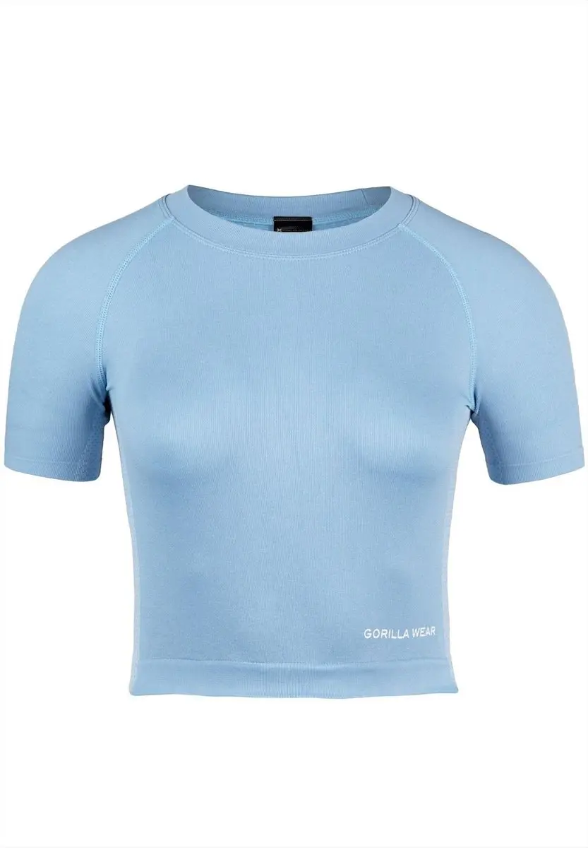 Gorilla Wear Selah Seamless Crop Top - Lichtblauw