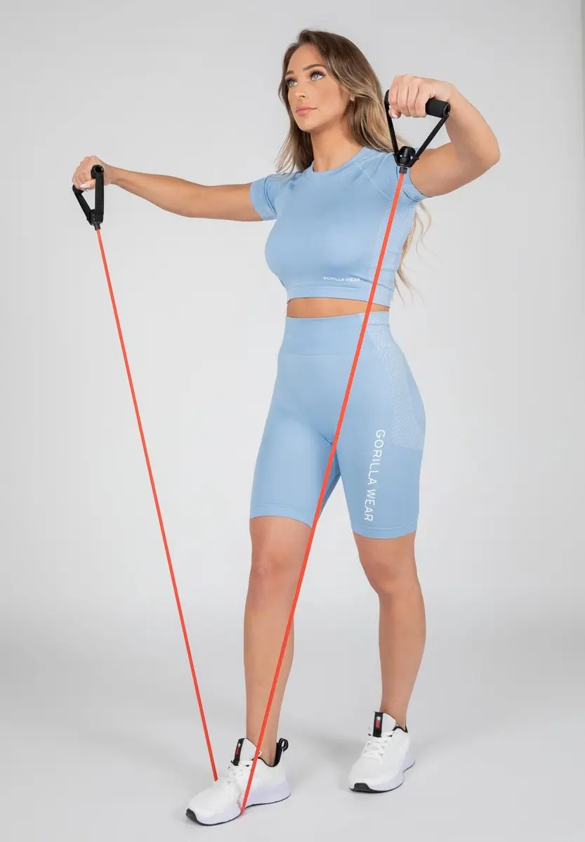 Gorilla Wear Selah Seamless Crop Top - Lichtblauw
