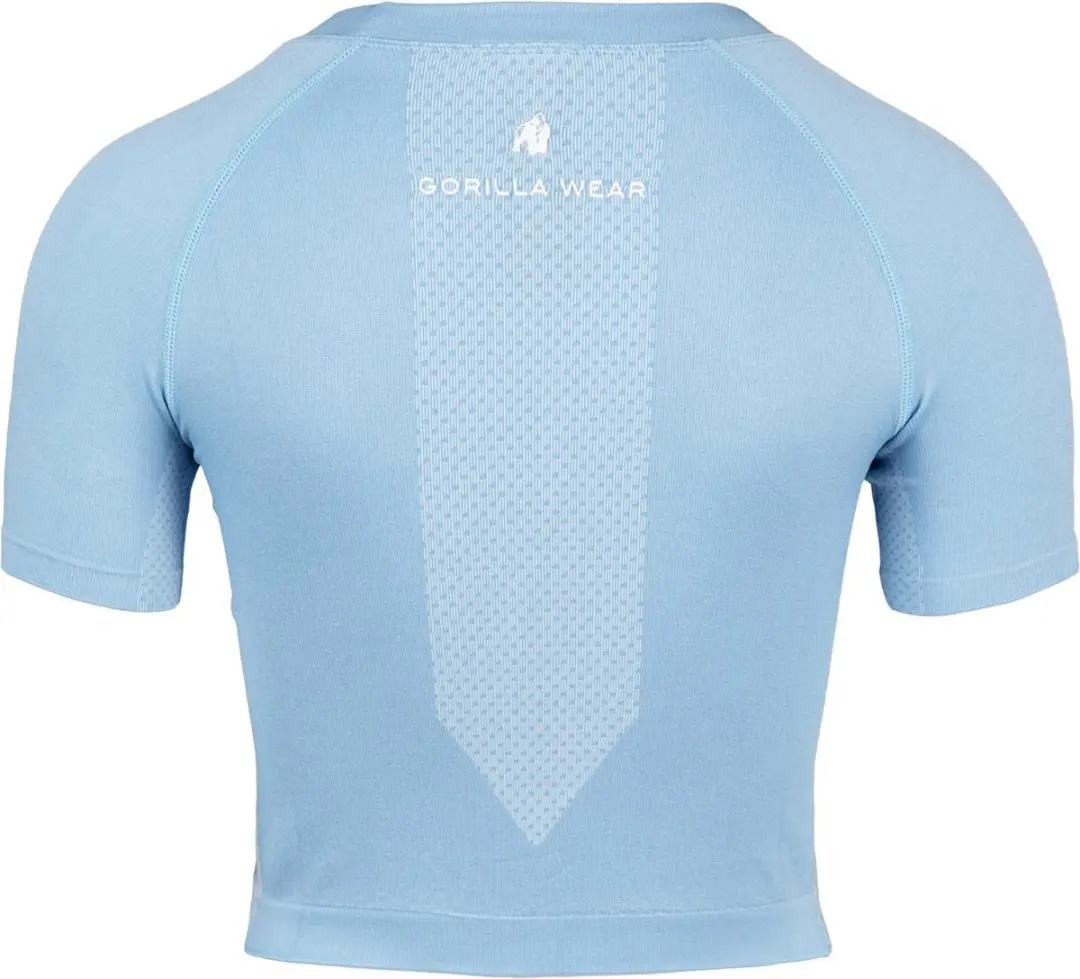 Gorilla Wear Selah Seamless Crop Top - Lichtblauw