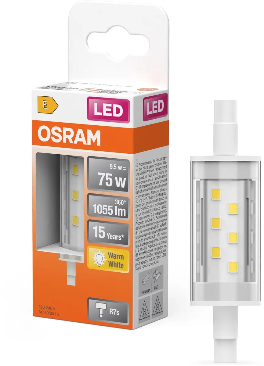 Osram LED Slim Line R7S Staaflamp 9,5W - 1055lm Warm Wit