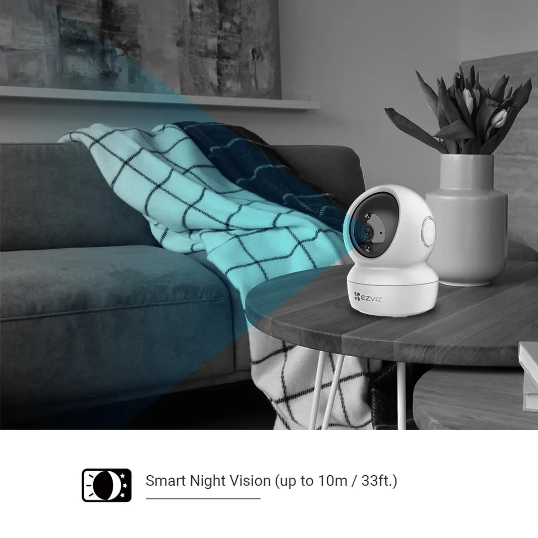 EZVIZ H6C 4MP Binnencamera - 360° PTZ - Wit