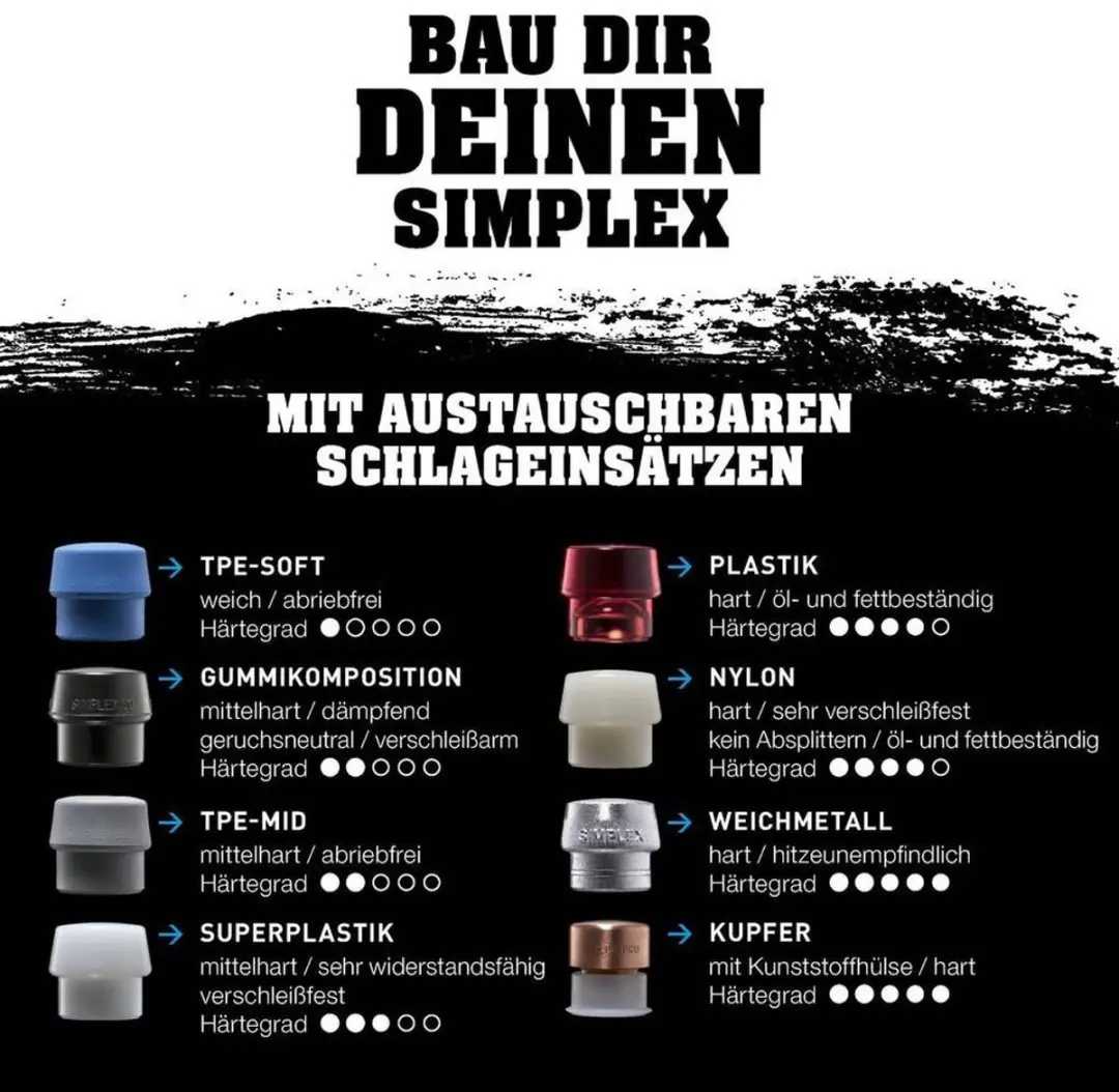 Halder Simplex Hamerdop Zachtrubber - Ø 60mm