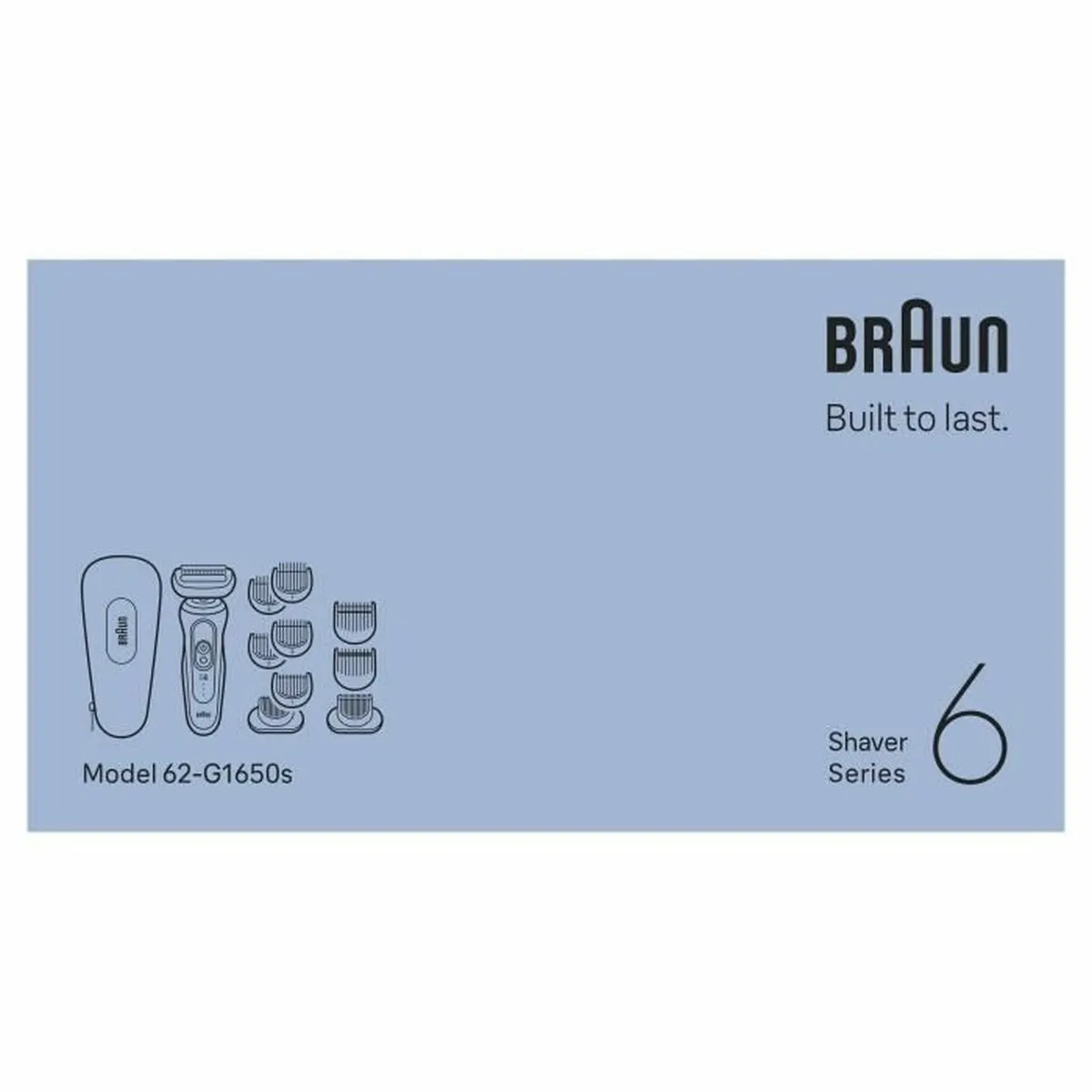 Braun Series 6 62-G1650s Elektrisch Scheerapparaat - 3 Mesjes - Zwart