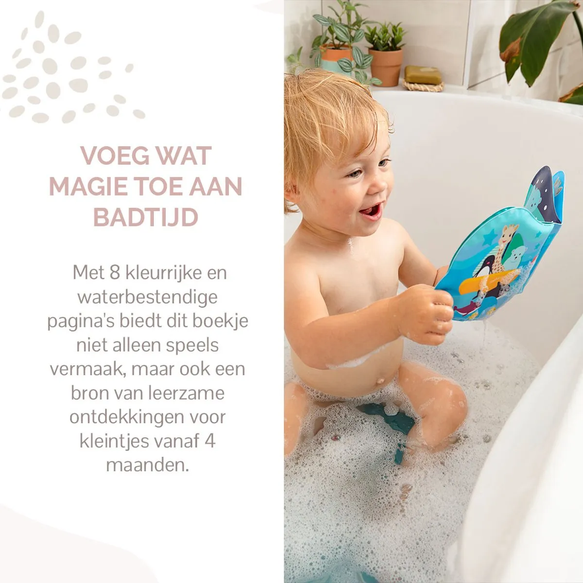 Sophie de Giraf Badboekje 010402 - 3 Werelden - 8 Pagina's - Blauw/ Groen