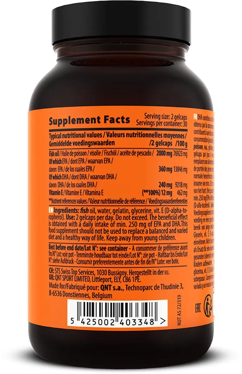 QNT Omega 3 1000mg - 60 Gelcaps