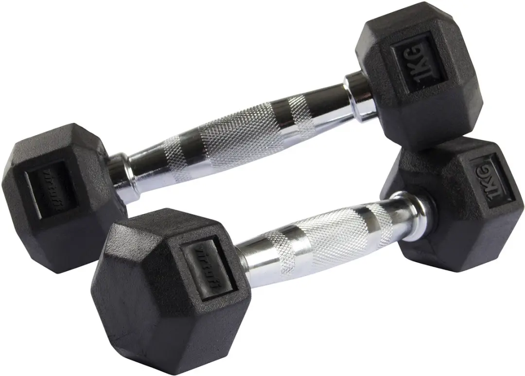 VirtuFit Hexa Dumbbell Pro 1kg - Zilver/Zwart