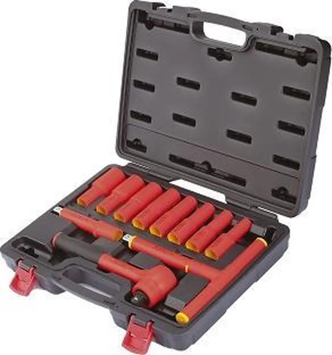 Brüder Mannesmann VDE Doppenkit 12-delig - Rood/Zwart - afbeelding 6 van 6