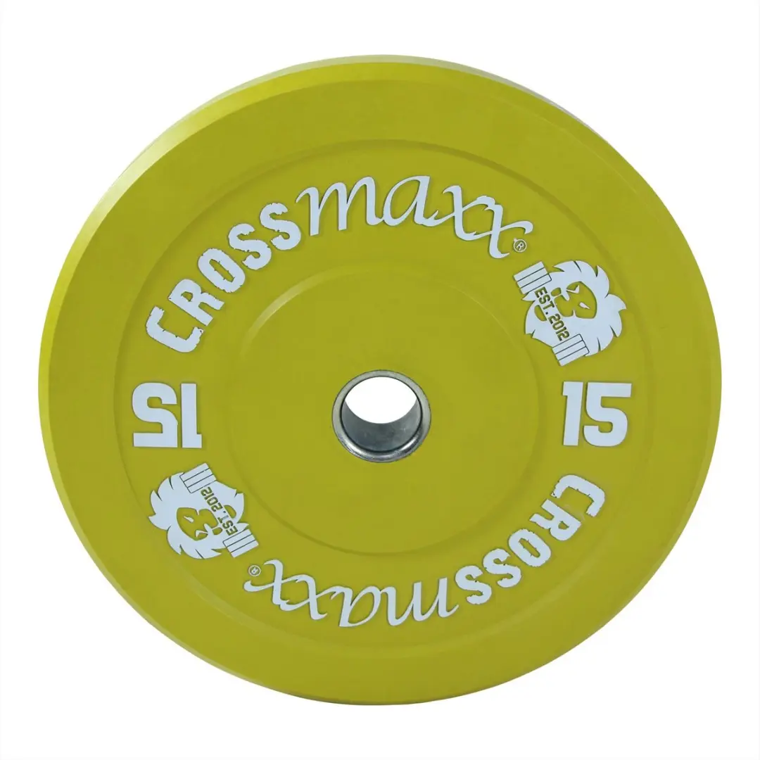 LifeMaxx Crossmaxx Halterschijf 50mm 15kg - Geel