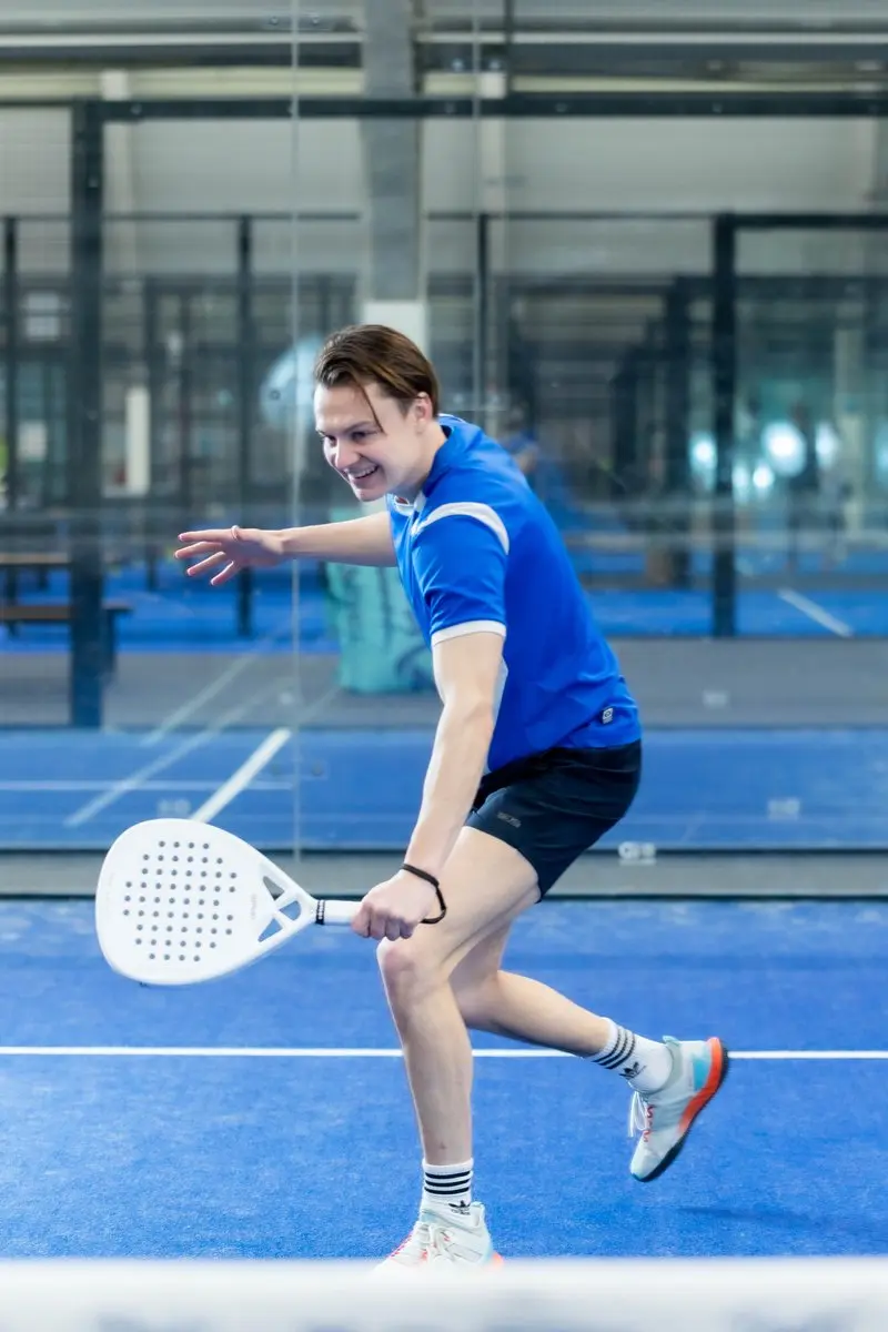 VirtuFit Fusion Pro Padelracket - Blauw/Oranje - 365g - EVA Kern - 18K Carbon