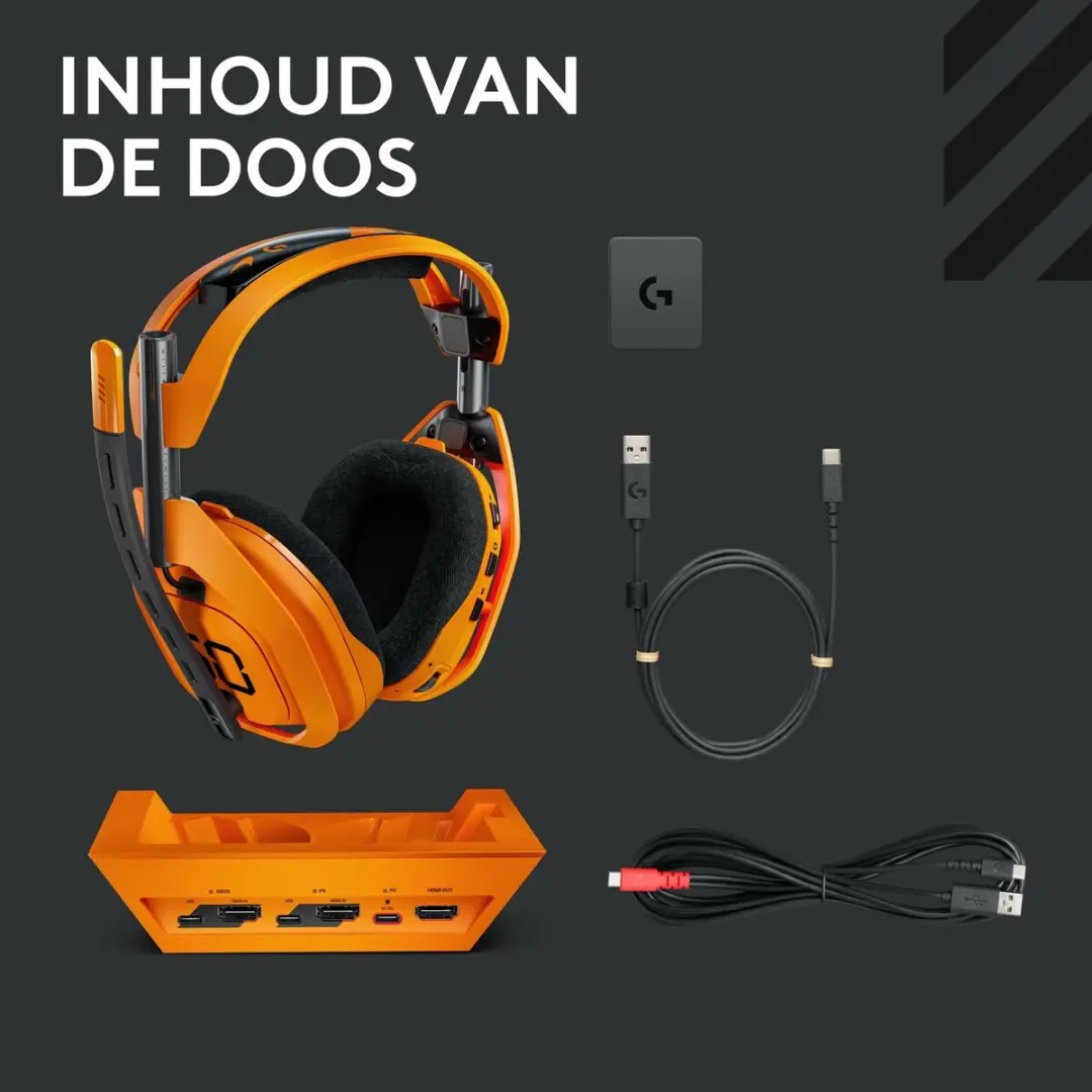 Logitech G Astro A50 X Lightspeed McLaren Racing Edition Headset - Oranje