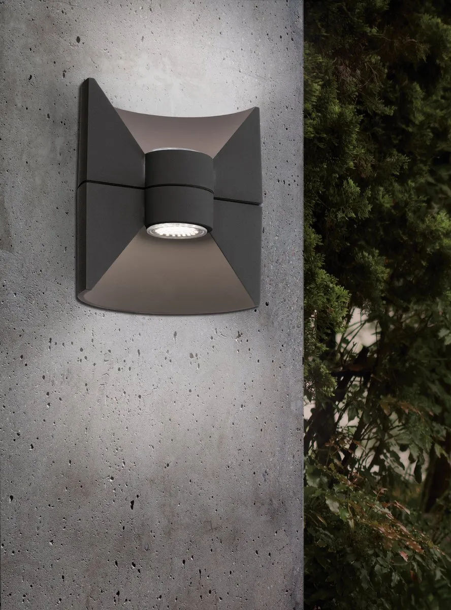 Eglo Redondo Wandlamp LED 2x - Antraciet