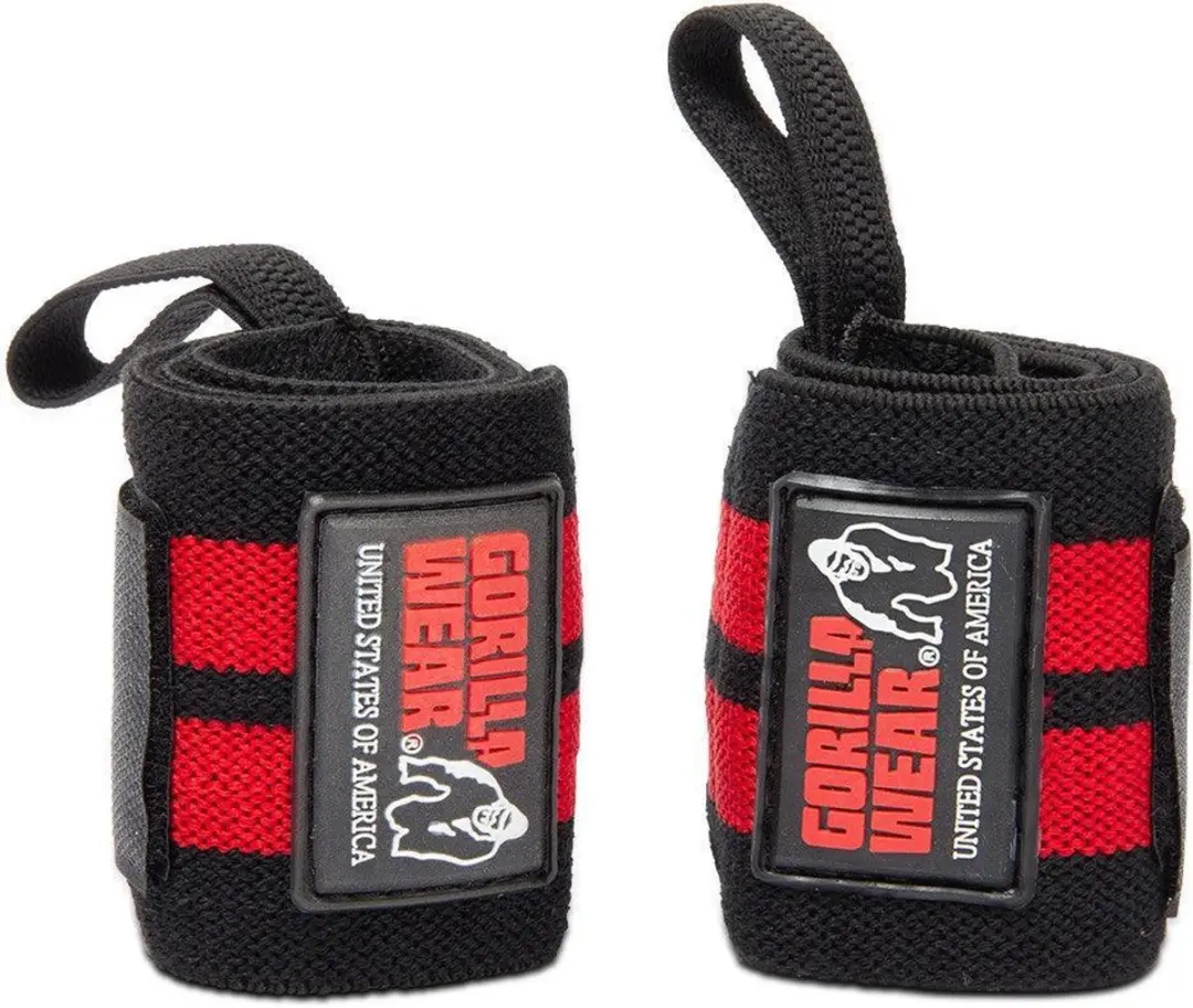 Gorilla Wear Knee Wraps 2M - 2 Stuks - Rood/Zwart