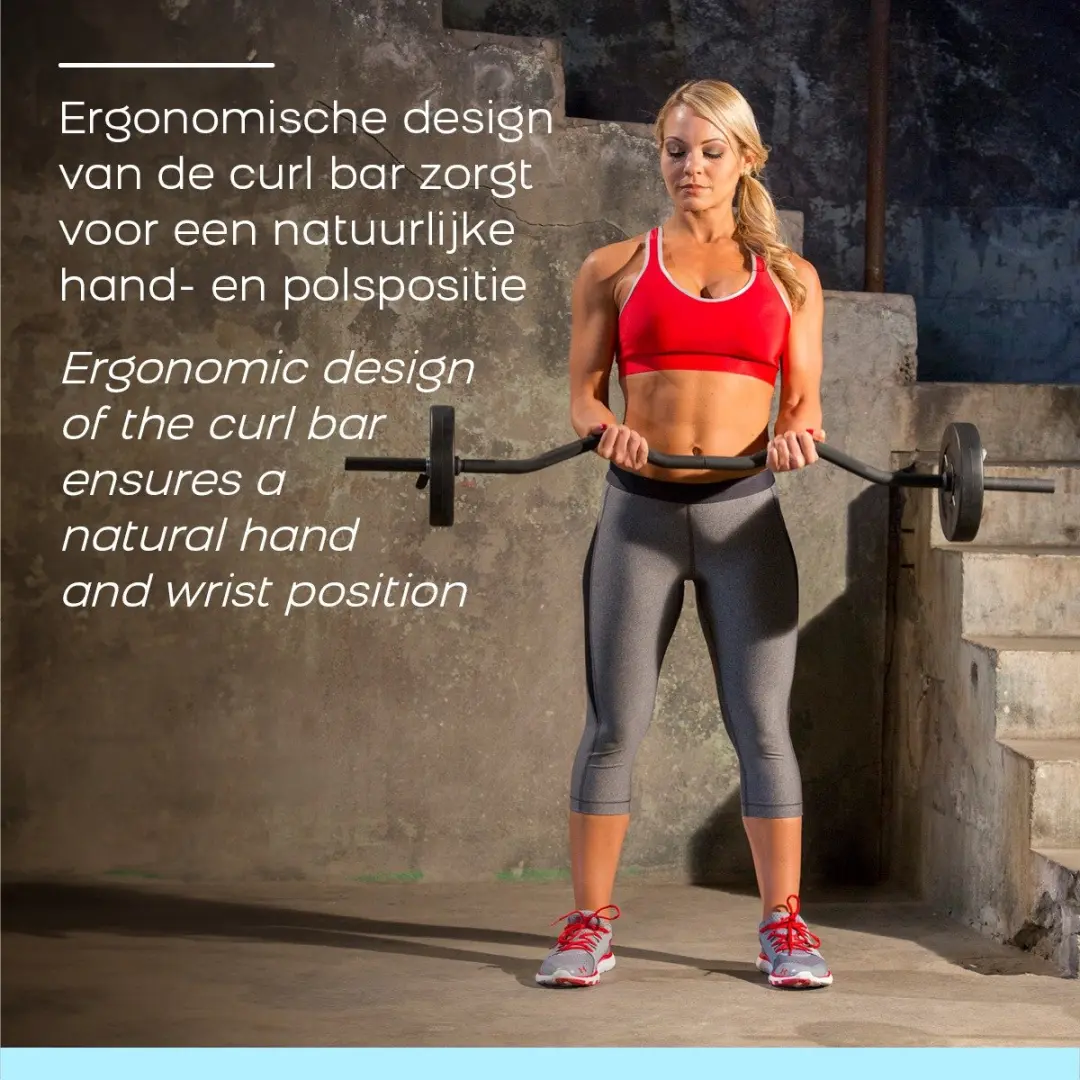 Iron Gym IRG033 Curlstang Set - 23 kg - Zwart - afbeelding 6 van 6