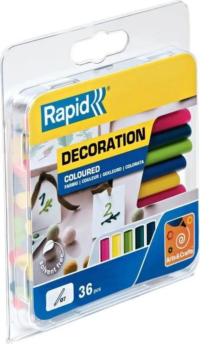 Rapid 5001426 Lijmpatronen 7x94mm - 36 Stuks - Geassorteerde kleuren - afbeelding 2 van 6