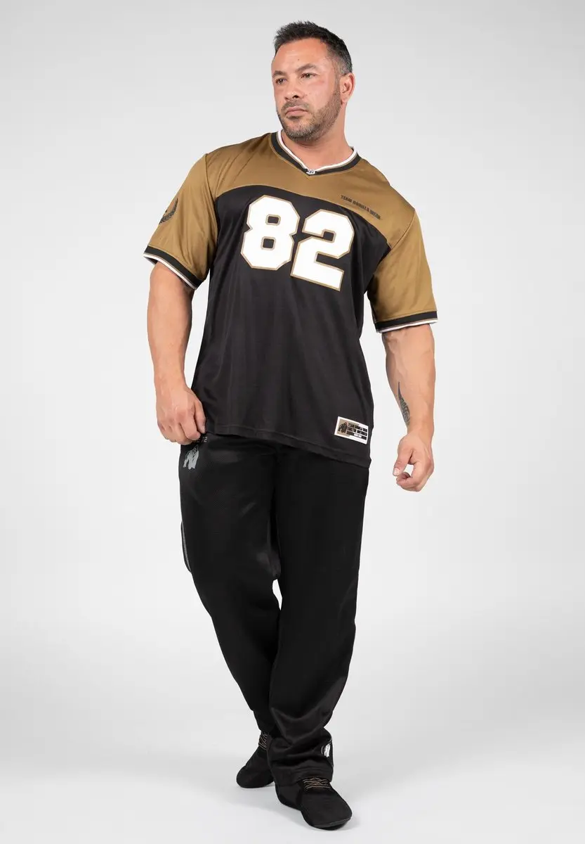 Gorilla Wear Trenton Football Jersey M - Zwart/Goud