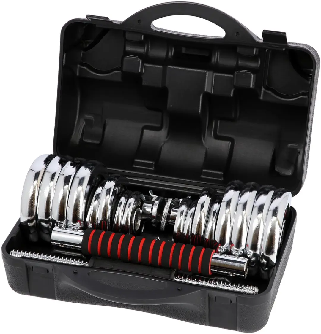 HMS Verstelbare Halter & Dumbbell Set 30kg - 23-delig - Zwart/Zilver