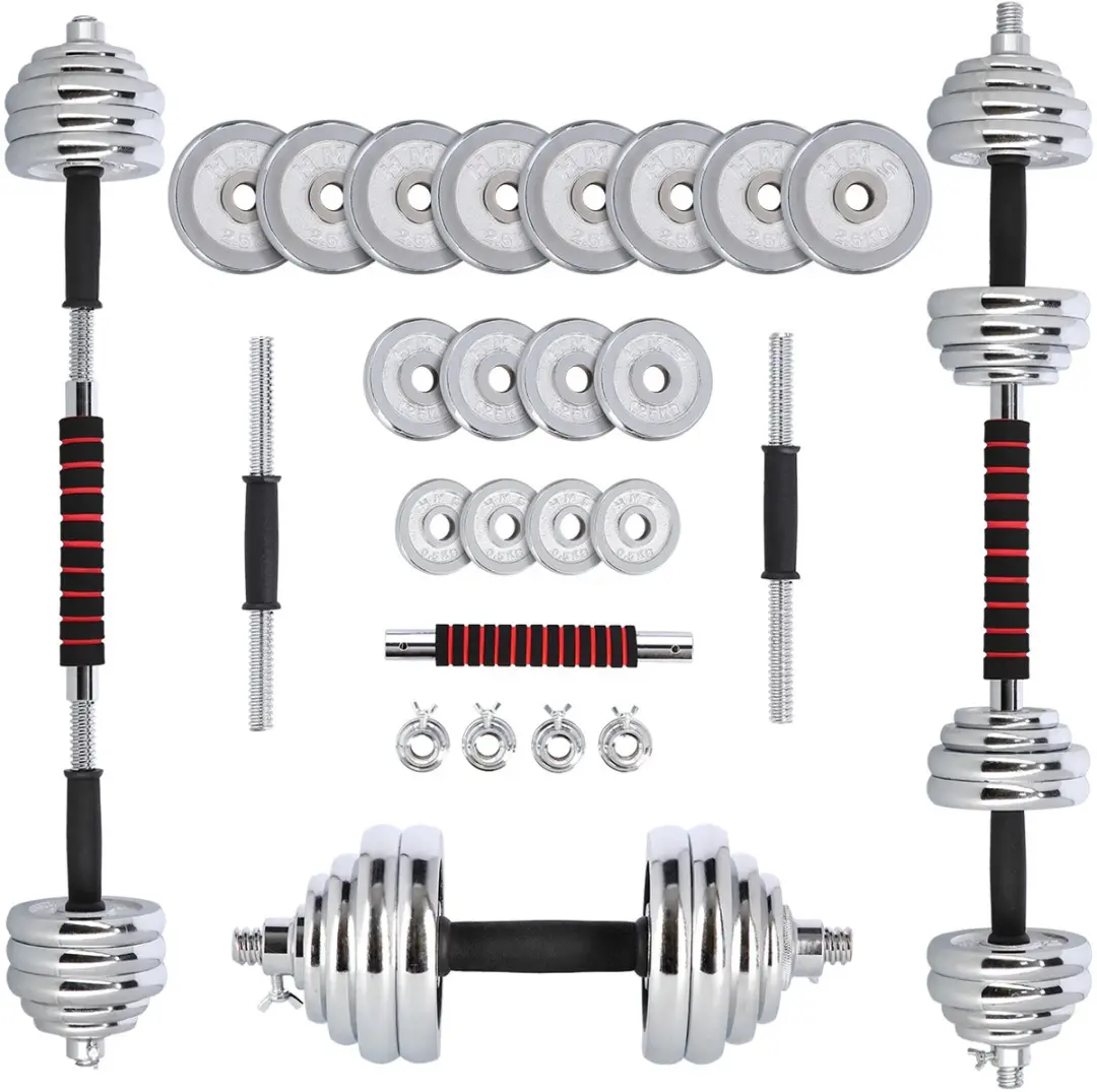HMS Verstelbare Halter & Dumbbell Set 30kg - 23-delig - Zwart/Zilver