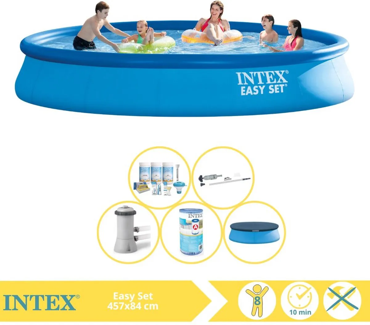 Intex Easy Set 28158GN Opblaaszwembad 457x84cm