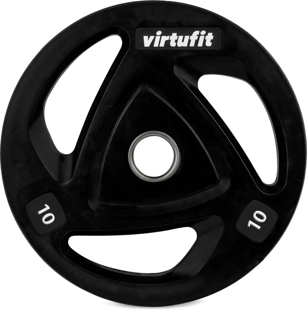 Virtufit Olympische Rubberen Halterschijf 50mm 10kg - Zwart