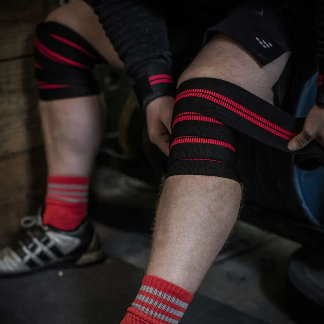 Harbinger Red Line Kniebandages - 2 Stuks - Rood/Zwart