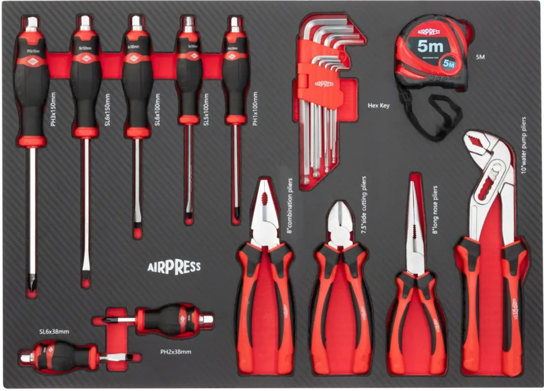 Airpress Gereedschapswagen 215-delig - 7 Lades - Zwart