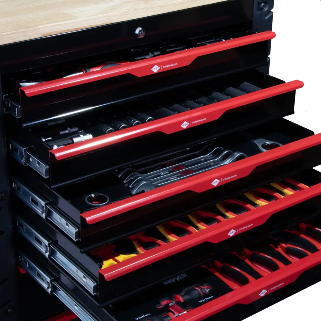 Airpress Gereedschapswagen 215-delig - 7 Lades - Zwart