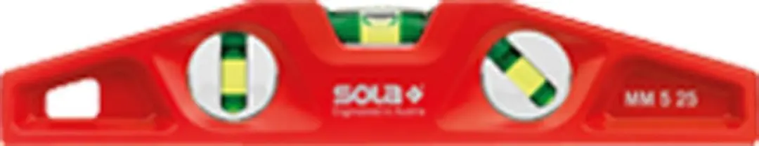 Sola MM 5 25 Torpedo Waterpas - 25cm - Rood - afbeelding 2 van 3