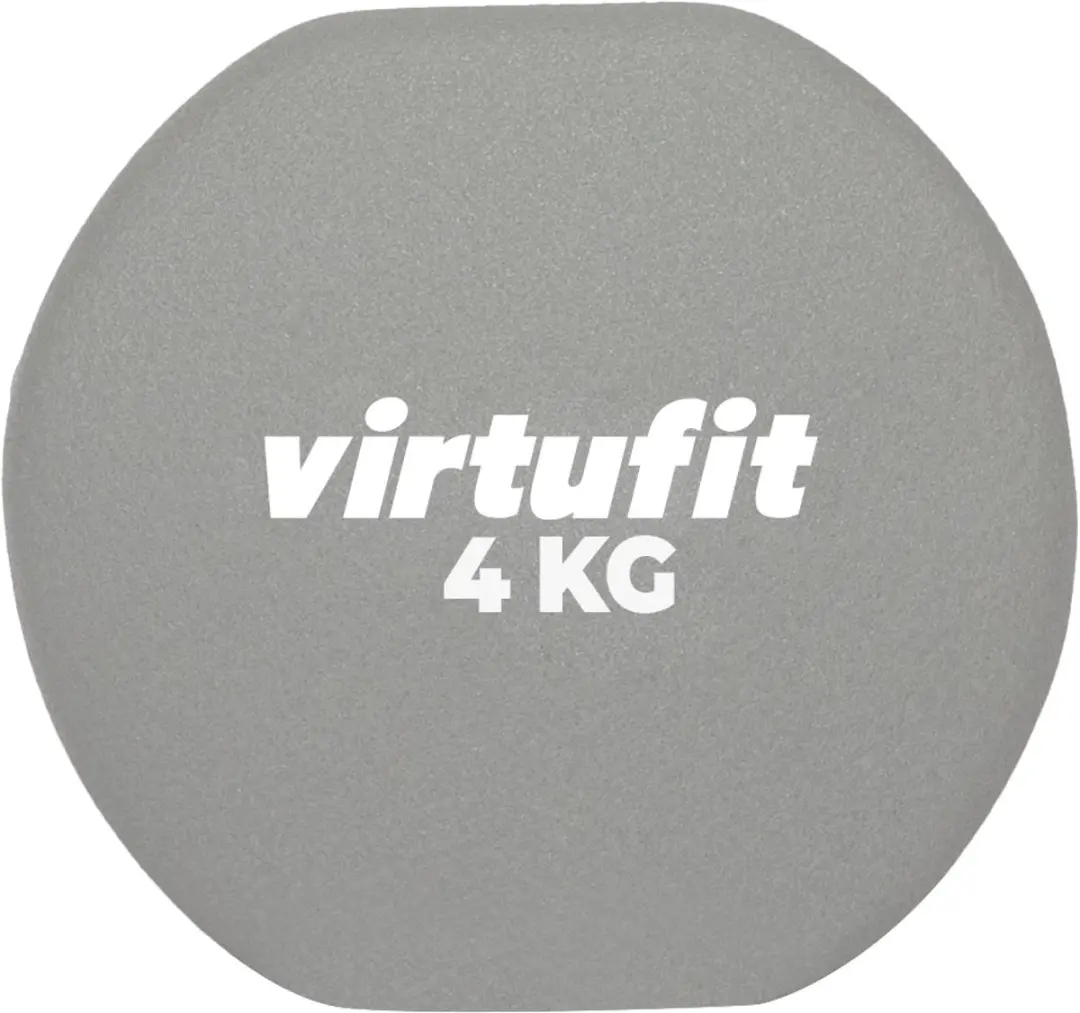 VirtuFit Vinyl Dumbbell Pro Set 2x4kg - Donker Grijs
