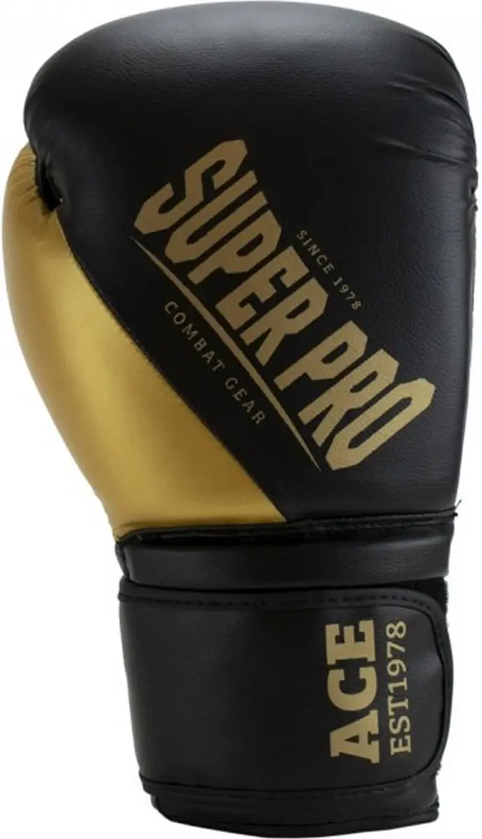Super Pro Combat Gear ACE Bokshandschoenen 10oz - Zwart/Goud