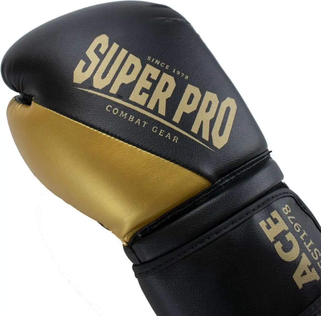 Super Pro Combat Gear ACE Bokshandschoenen 10oz - Zwart/Goud