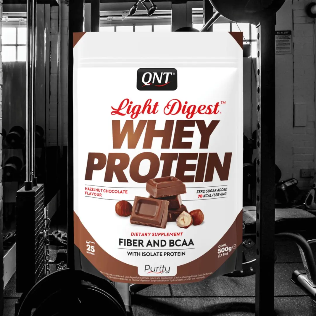 QNT Ligt Digest Whey Protein 500g - Hazelnoot Chocolade