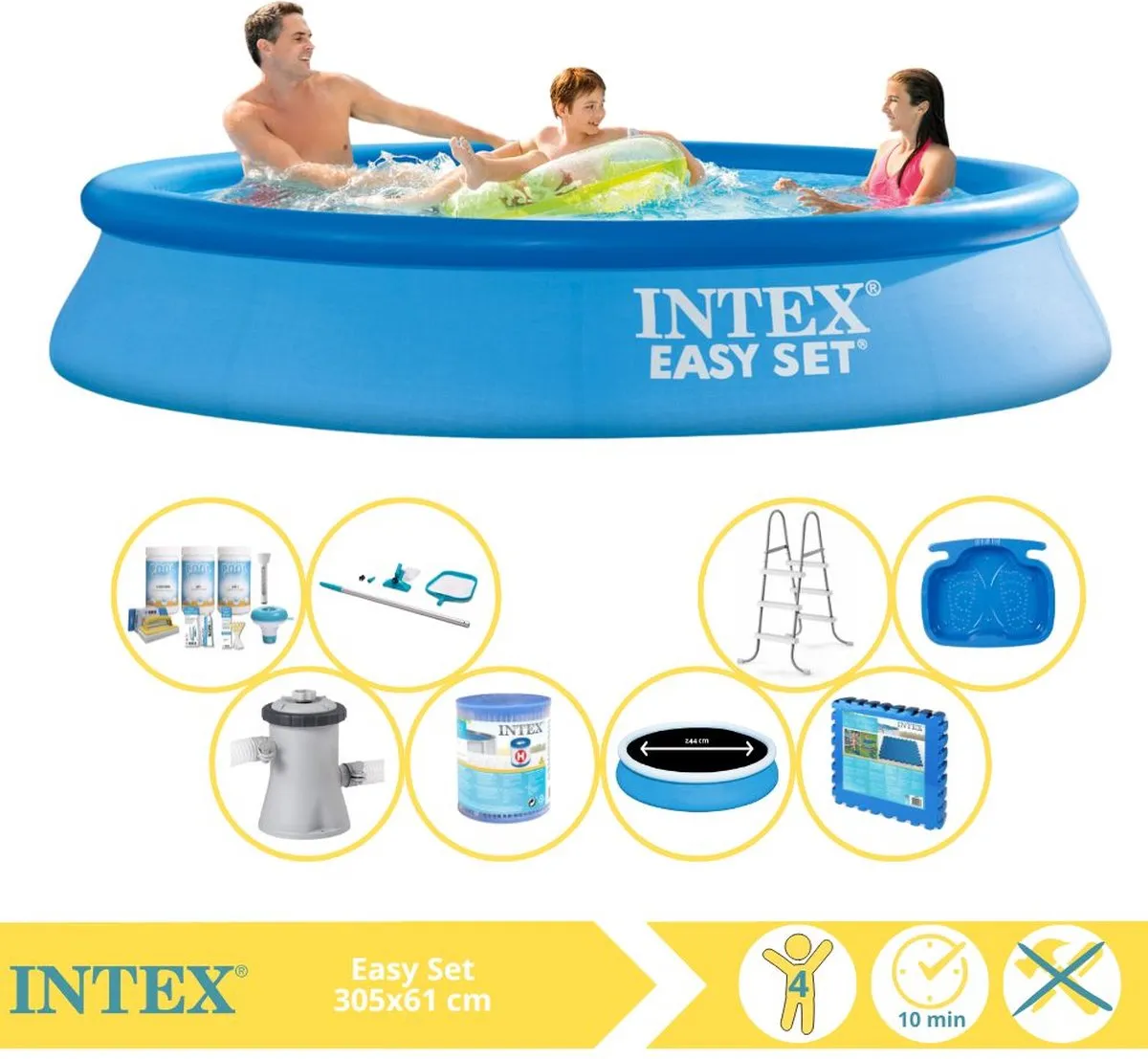 Intex Easy Set 28116NP Opblaaszwembad 305x61cm