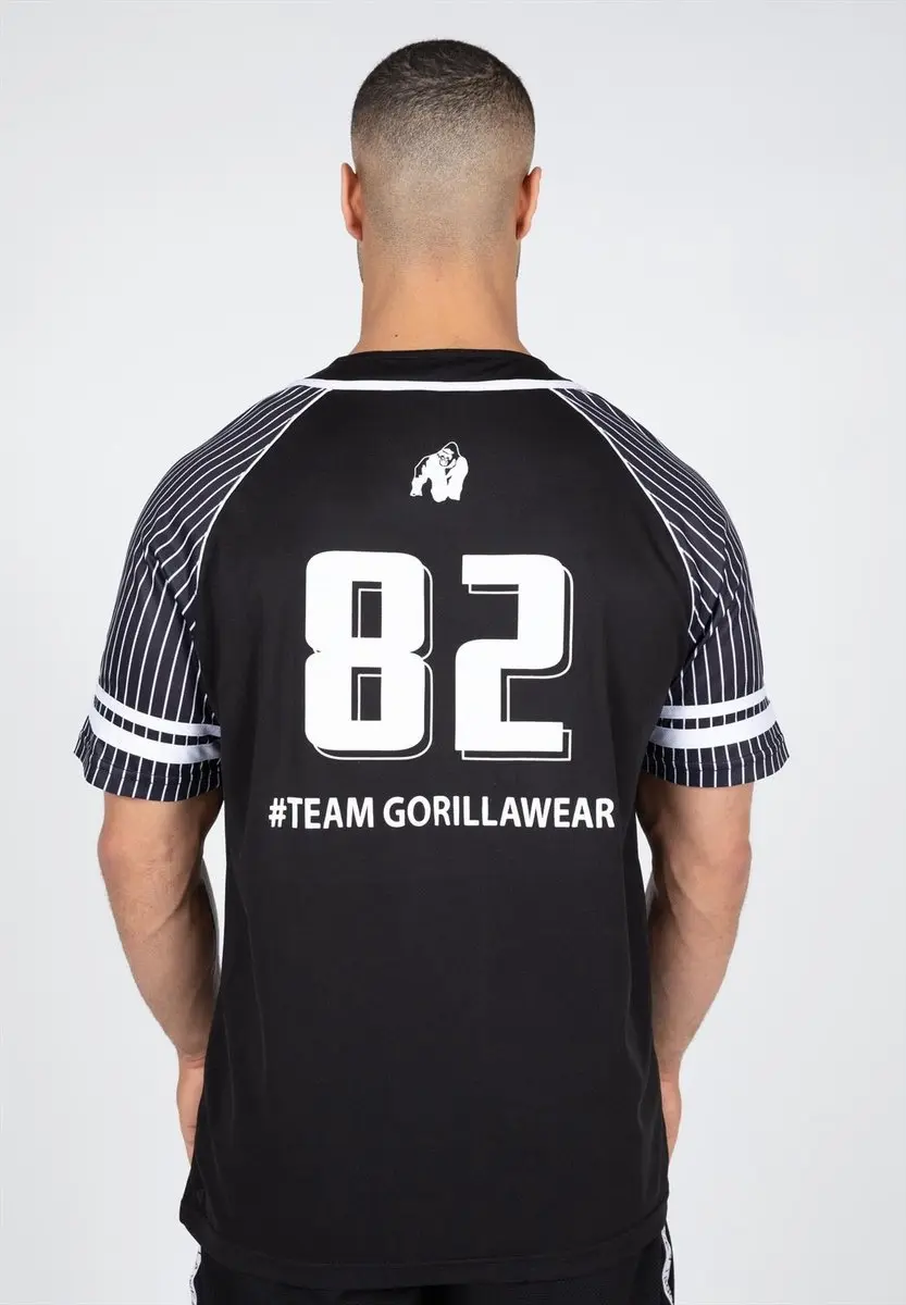 Gorilla Wear 82 Baseball Jersey - Zwart S
