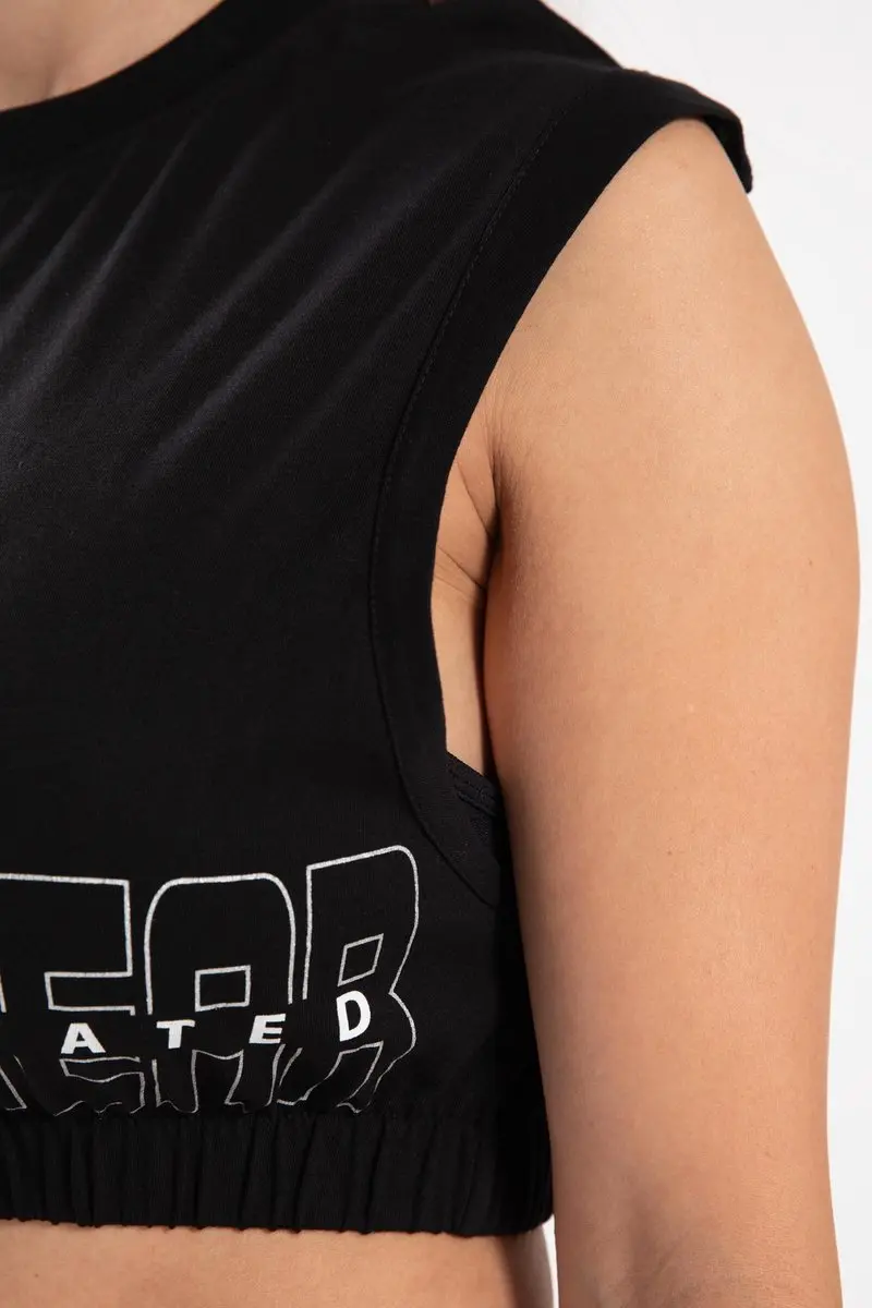 Gorilla Wear Albion Oversized Crop Top XS - Zwart - afbeelding 6 van 6