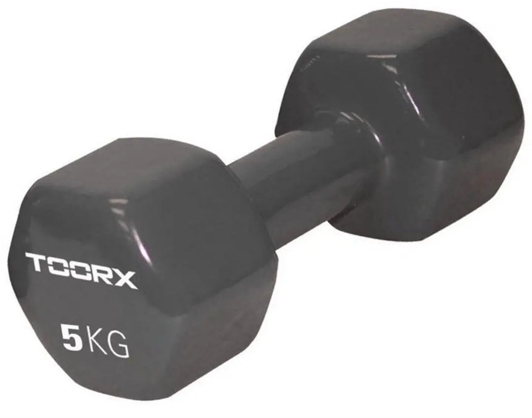 Toorx Vinyl Dumbbell 5 kg - Donkergrijs